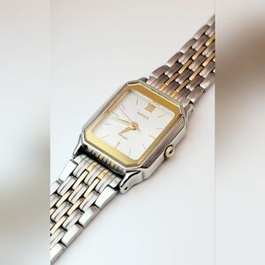 Vintage Seiko Alba Estate Tank Watch Y151-A5A00 Two-Tone Japan Quartz JDM